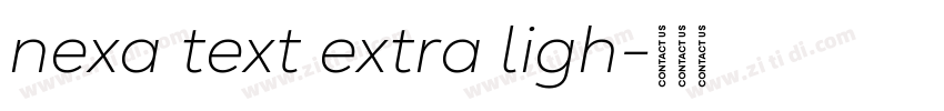 nexa text extra ligh字体转换